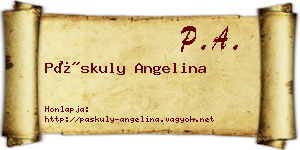 Páskuly Angelina névjegykártya